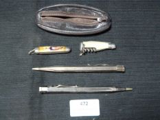 Small Collection of Pencil, Pen Knives, etc.
