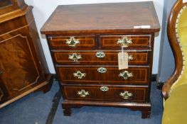 Georgian Walnut Five Drawer Chest