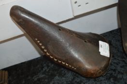 Vintage Ideale Leather Bicycle Saddle