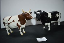 Two Beswick Bulls