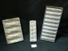 Three Vintage Metal Chocolate Moulds