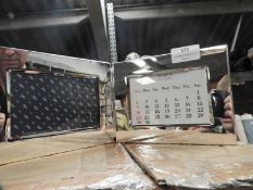 Box Containing 24 Polished Chrome Photo Frames wit