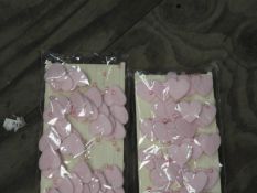 Two Boxes Containing 12 5m Lengths of Pink Heart a