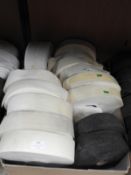 Box Containing Mixed Rolls of Felt Fabric