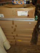 Seven Boxes of Assorted Plastic Shelves