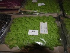 Three Cards Containing 10m of Knitted Green Decora