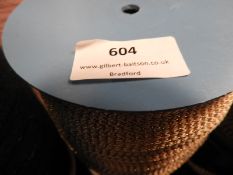 Three Rolls of Beige & Gold Decorative Ribbon