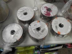 Five Rolls of Orange & Black Fringing