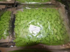 Three Cards Containing 10m of Knitted Green Decora