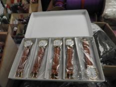 Five Boxes Containing Five Ladies Watches with Whi