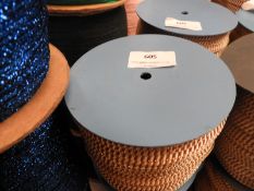 Three Rolls of Beige & Gold Decorative Ribbon