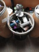 Cardboard Drum Containing Various Sequins, Threads