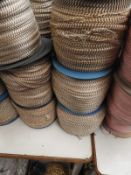 Three Rolls of Beige & Gold Decorative Ribbon