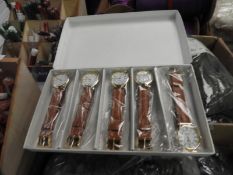 Five Boxes Containing Five Ladies Watches with Whi