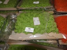 Three Cards Containing 10m of Knitted Green Decora