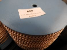 Three Rolls of Beige & Gold Decorative Ribbon