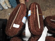 Six Roll of Brown Lace Braid
