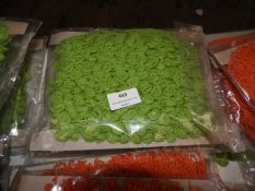 Three Cards Containing 10m of Knitted Green Decora