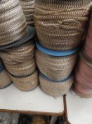 Three Rolls of Beige & Gold Decorative Ribbon