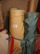 Five Rolls of Assorted Fabric