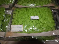 Three Cards Containing 10m of Knitted Green Decora