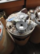Cardboard Drum Containing Various Sequins, Threads