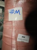 40m Roll of Pink Striped Fabric
