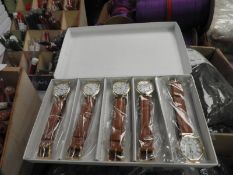 Five Boxes Containing Five Ladies Watches with Whi