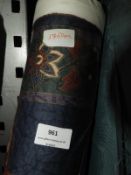17.5m Roll of Blue Floral Fabric