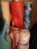 Five Rolls of Assorted Fabric