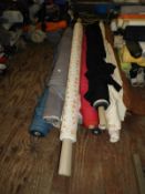 Assorted Rolls of Fabric (Various Lengths Colourwa