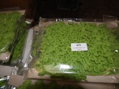 Three Cards Containing 10m of Knitted Green Decora