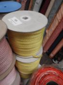 Three Rolls of Lemon & Gold Decorative Ribbon