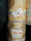 20m Roll of Cream & Blue Fabric