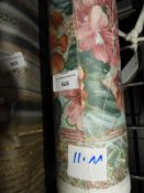 11m Roll of Pink Floral Fabric