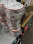 Five Rolls of Orange, Black & White Polka Dot Ribb