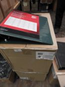 Two Boxes of 10 Green A4 Ring Binders
