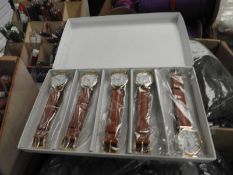 Five Boxes Containing Five Ladies Watches with Whi