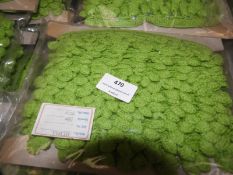 Three Cards Containing 10m of Knitted Green Decora