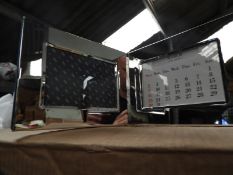 Box Containing 24 Polished Chrome Photo Frames wit