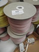 Three Rolls of Pink & Gold Decorative Ribbon