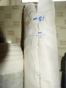 18m Roll of White Linen Style Fabric