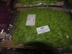 Three Cards Containing 10m of Knitted Green Decora