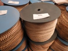 Three Rolls of Beige & Gold Decorative Ribbon