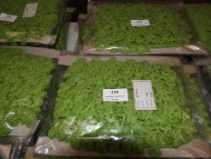 Three Cards Containing 10m of Knitted Green Decora