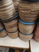 Three Rolls of Beige & Gold Decorative Ribbon