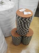 ~900m of Black, White & Grey Ribbon