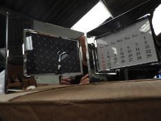 Box Containing 24 Polished Chrome Photo Frames wit