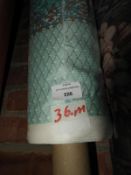 36m Roll of Blue & Green Floral Fabric