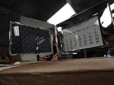 Box Containing 24 Polished Chrome Photo Frames wit